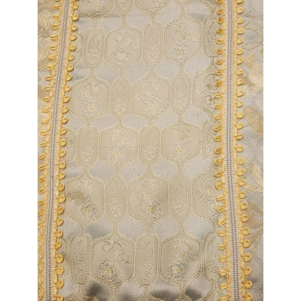CROSCILL Home 1- Pillow Sham Floral Gold and Blue Standard  Appx 19'‎ x 25'